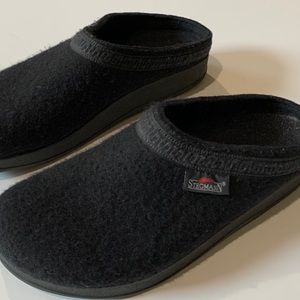 Stegmann Wool Felted Slipper Clogs Black Size 10